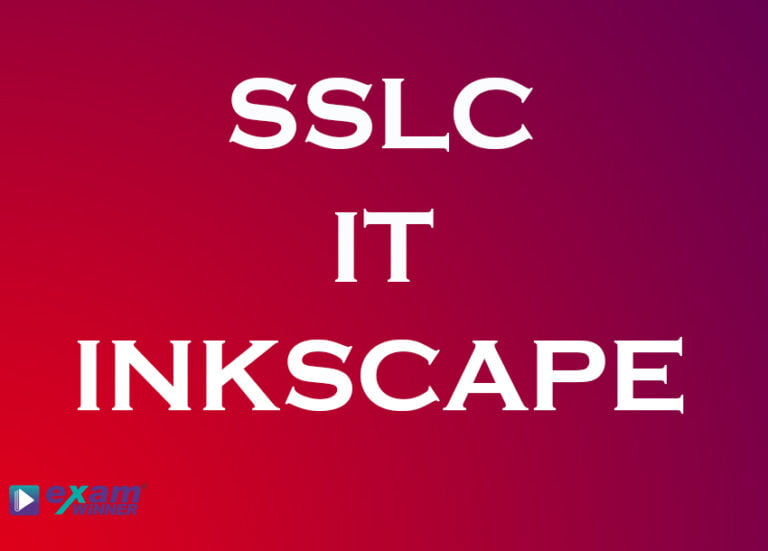 SSLC IT/ICT EXAM INKSCAPE Exam Winner